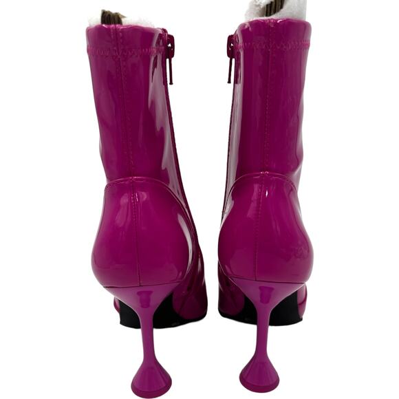 INC International Concepts Women Stretch Booties Fuschia Zip Pointed Size 7.5 M - Picture 6 of 10